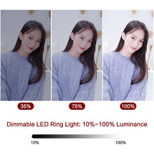 Load image into Gallery viewer, Mini LED Video Selfie Ring Light With Tripod
