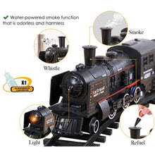 Load image into Gallery viewer, Classical Freight Train Water Steam Locomotive Playset
