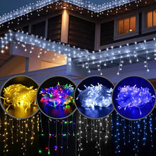 Load image into Gallery viewer, LED Icicle Curtain String Light Garland
