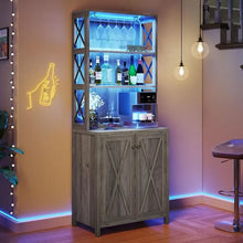 Load image into Gallery viewer, Bar Cabinets with LED Light &amp; Storage
