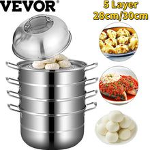 Load image into Gallery viewer, 5 Layer Food Steamer Stainless Steel Stock Pot - lanceinternetenterprises
