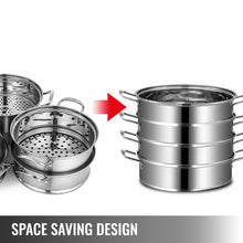 Load image into Gallery viewer, 5 Layer Food Steamer Stainless Steel Stock Pot - lanceinternetenterprises
