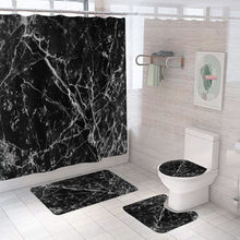 Load image into Gallery viewer, 4Pcs Marble Style Shower Curtain Set with Non-Slip Rugs - lanceinternetenterprises
