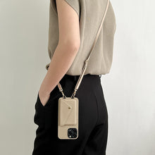 Load image into Gallery viewer, Luxury Crossbody leather case for iPhone
