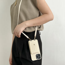 Load image into Gallery viewer, Luxury Crossbody leather case for iPhone
