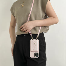 Load image into Gallery viewer, Luxury Crossbody leather case for iPhone
