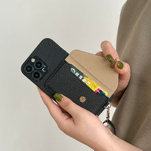 Load image into Gallery viewer, Luxury Crossbody leather case for iPhone
