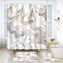 Load image into Gallery viewer, 4Pcs Marble Style Shower Curtain Set with Non-Slip Rugs - lanceinternetenterprises
