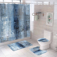 Load image into Gallery viewer, 4Pcs Marble Style Shower Curtain Set with Non-Slip Rugs - lanceinternetenterprises
